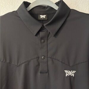 PXG Men's Western Style Black Performance Polo
